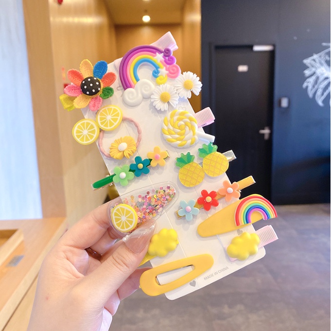 Set 14 chiếc Kẹp tóc cho bé gái, kẹp tóc công chúa xinh xắn đáng yêu