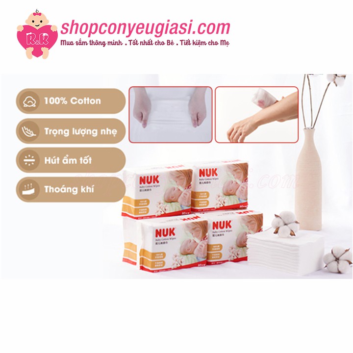 Khăn Vải Khô Đa Năng Nuk 80 tờ NU 33695