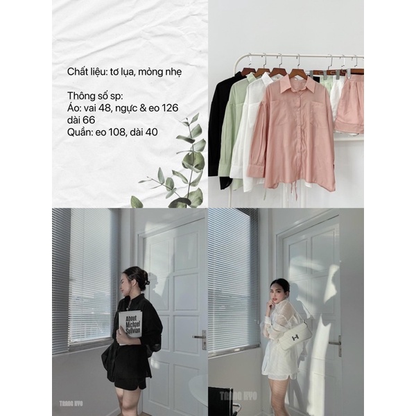 Set Áo Sơ Mi From Rộng (Xả Kho Kèm Ảnh Thật 100%)