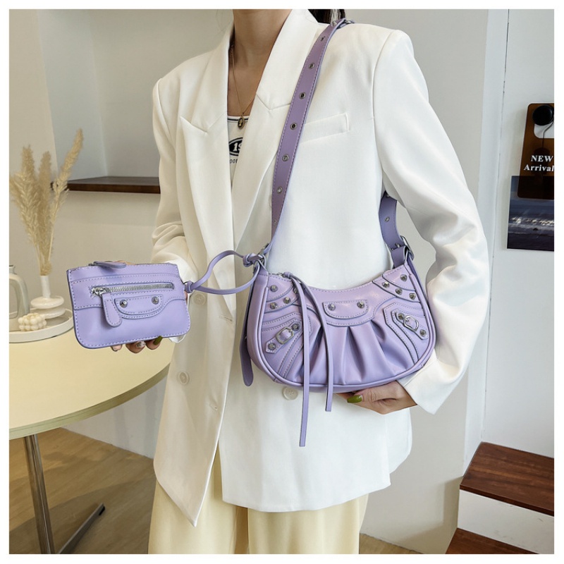 Túi Đeo Chéo Hai Mảnh Màu Trơn Phong Cách Thời Trang Mùa Hè 2022 Cho Nữ