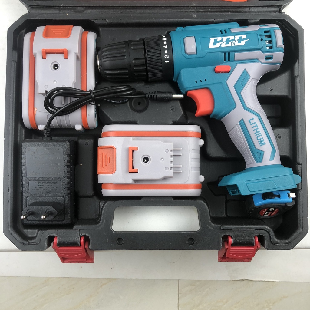 Máy khoan pin 21V-G1021 công nghệ Thái Lan, Công suất 720w, đèn LED siêu sáng |Tặng kèm bộ phụ kiện 25 chi tiết