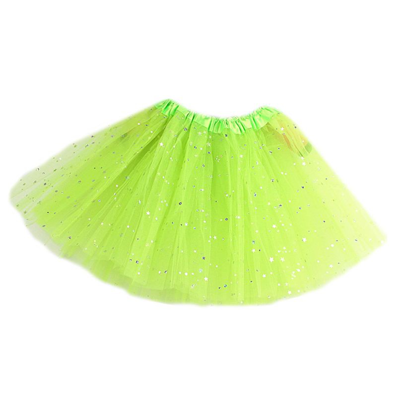 Chân váy tutu 3 lớp màu trơn đính sequin lấp lánh cho bé gái