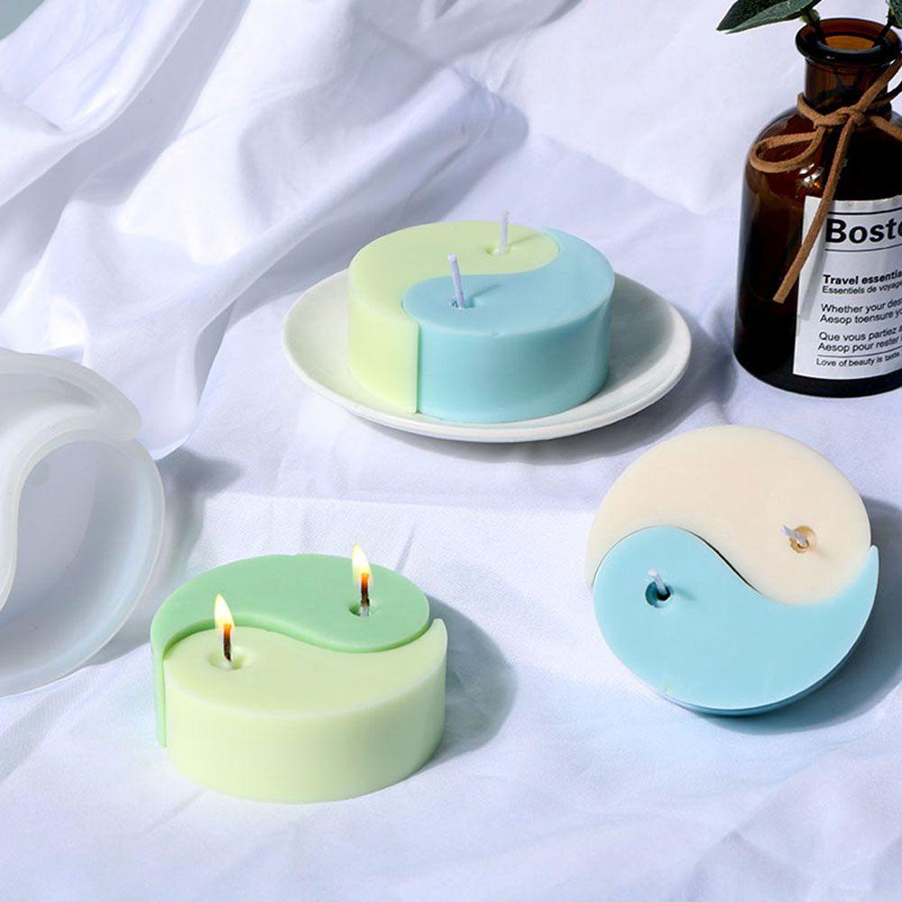 Khuôn Làm Nến Đất Sét Resin Thủ Công Hình Âm Dương Sáng Tạo DIY