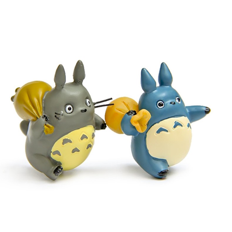 Mô hình Totoro vác túi ngộ nghĩnh dễ thương cho các bạn trang trí tiểu cảnh, terrarium, DIY