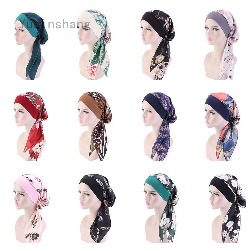 Mũ Turban Vải Lụa Rộng Vành Phong Cách Hồi Giáo