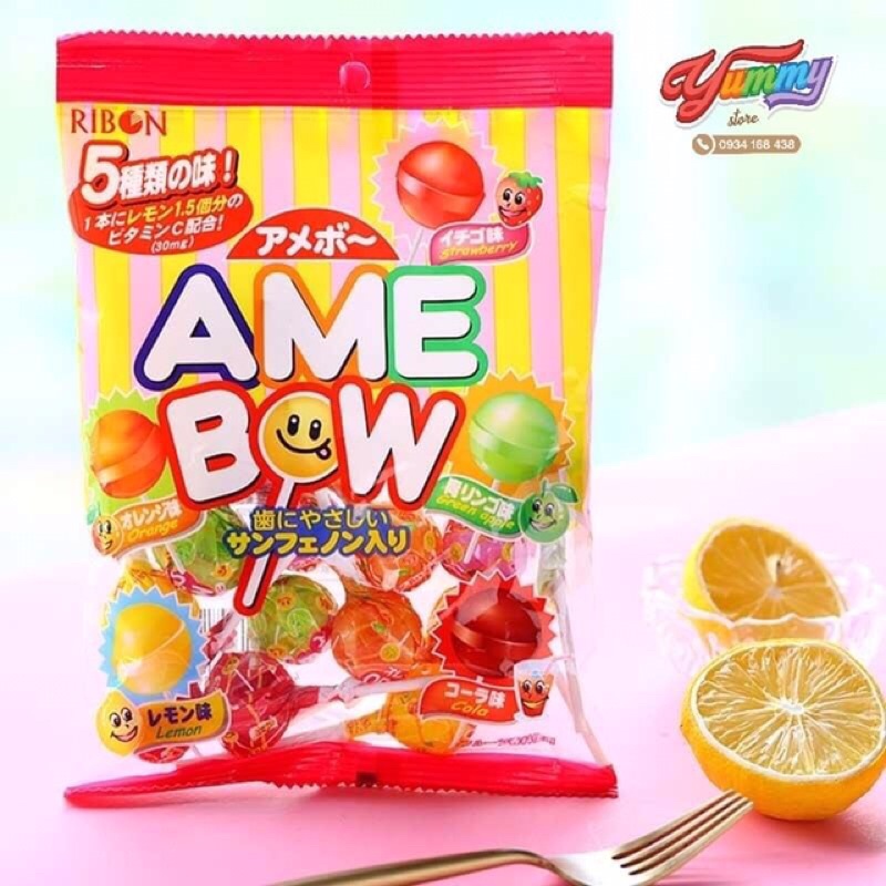 Kẹo Mút Trái Cây Ribon Ame Bow