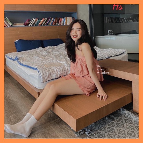 Bộ Đùi Ngủ 2 Dây Chun Ngực - Đồ Bộ Nữ Chất Vải Đũi - HANHAN CLOTHINGS | BigBuy360 - bigbuy360.vn