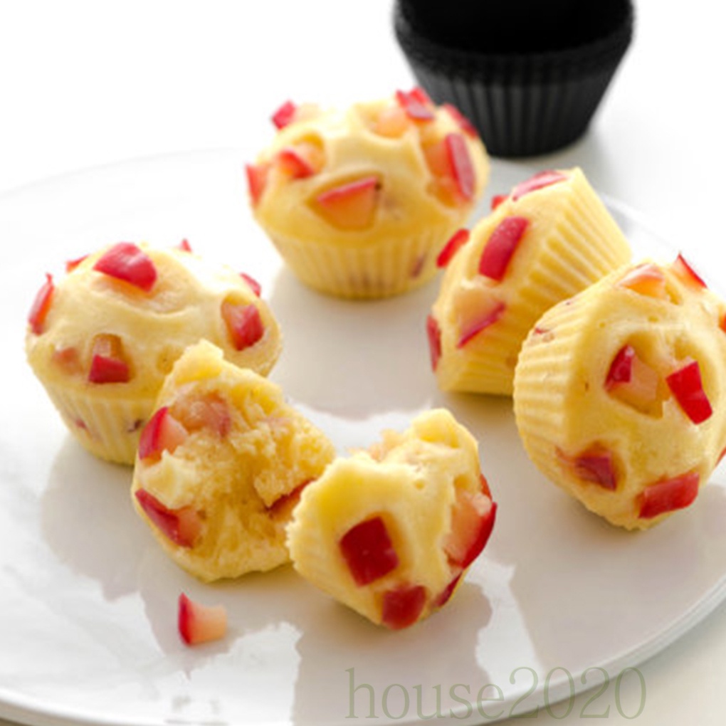 Khuôn Làm Bánh Cupcake / Socola Hình Tròn Bằng Silicon Chống Dính Diy Màu Sắc Ngẫu Nhiên 2020