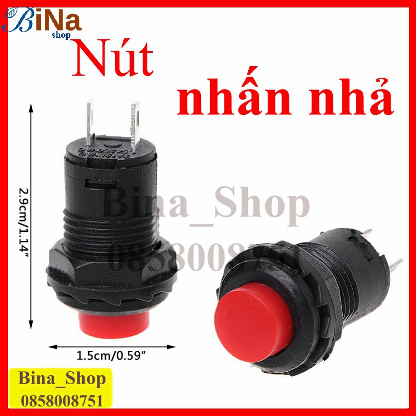 Công tắc nhấn nhả / nhấn giữ 12mm màu ngẫu nhiên