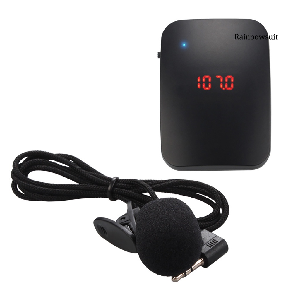 Micro RB Không Dây Có Kẹp Gắn Cổ Áo Hỗ Trợ Truyền Tín Hiệu FM Và Phụ Kiện