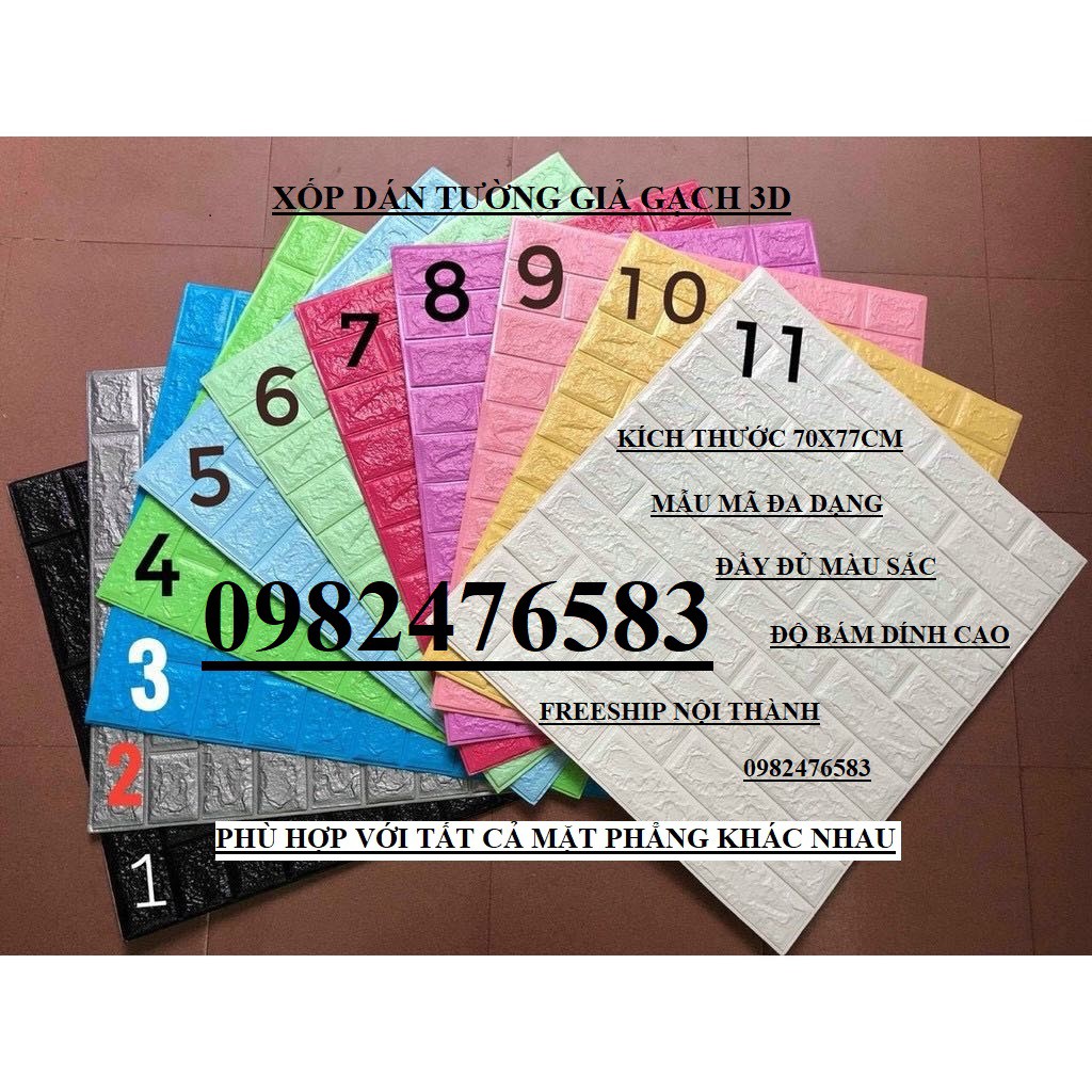 [Mã LIFEHLDEC giảm 10% đơn 99k] SỈ LẺ TẤM XỐP DÁN TƯỜNG 3D TIÊU ÂM CÁCH NHIỆT GIÁ RẺ HÀ NỘI