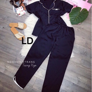 BỘ NGỦ PIjama Lụa TAY CỘC QUẦN DÀI