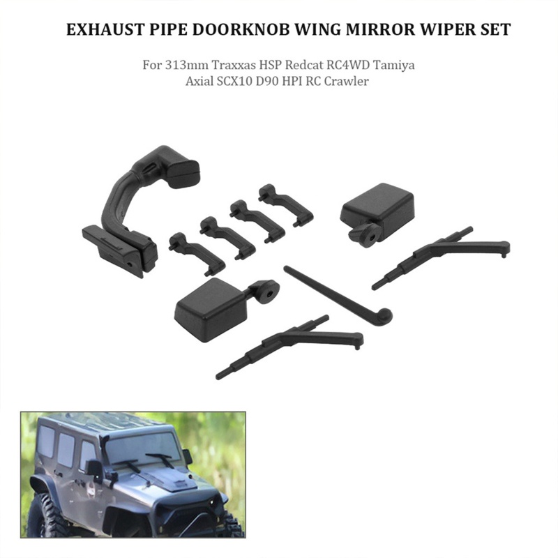 Youn Mô Phỏng RC Phụ Kiện Xả Tay Nắm Cửa Cánh Gương Khăn Lau Cho RC Để Chơi Xe Bánh Xích 4x4Wheel Dr