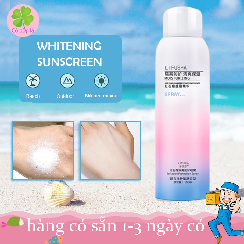 Xịt Chống Nắng Trắng Da 150ml bật tông sau sử dụng