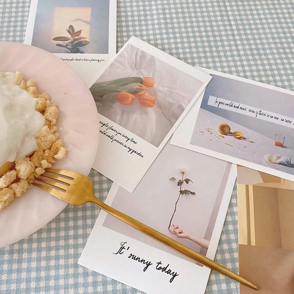 Postcard decor THINGS ảnh dán tường trang trí bàn học phòng ngủ phụ kiện decor chụp ảnh vintage hàn quốc