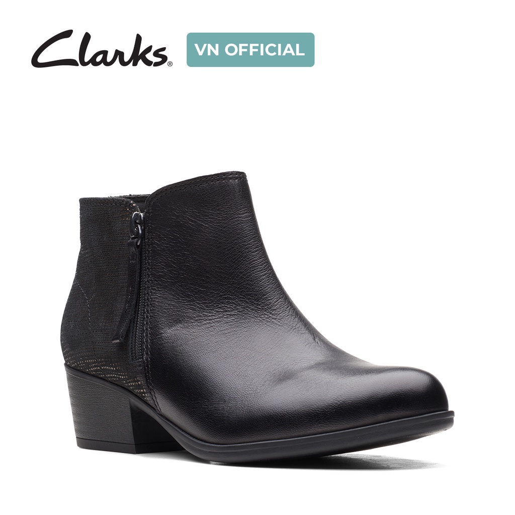 Giày Ankle Boot Nữ CLARKS Adreena Hope Màu Đen