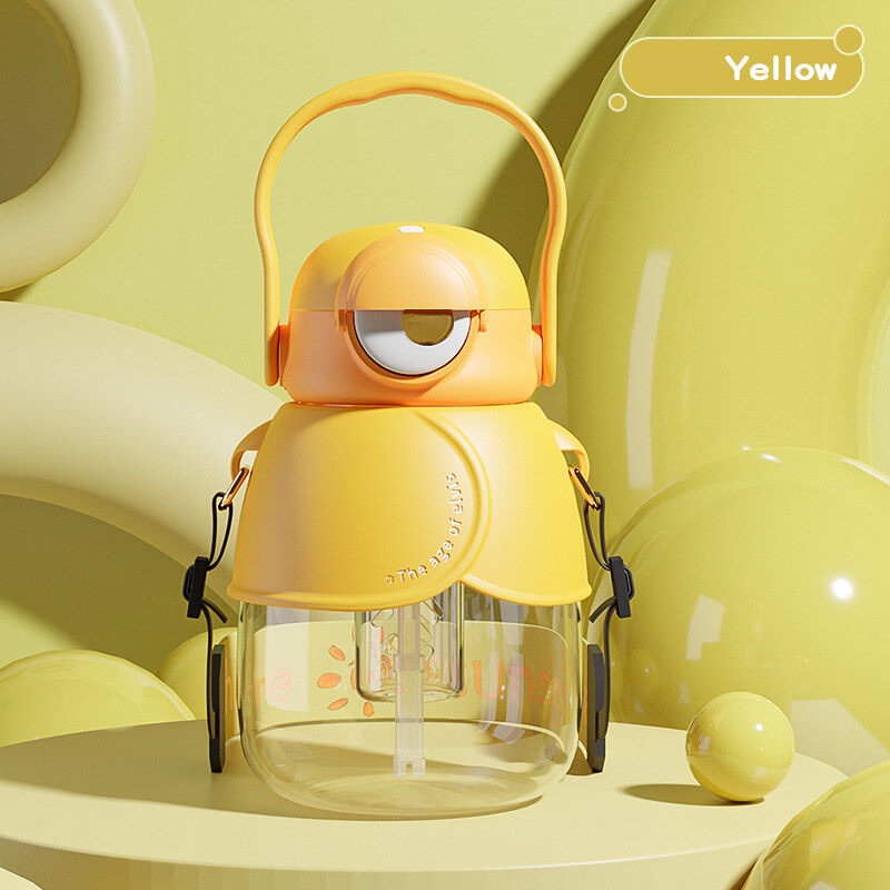 ONLY HOUSE Bình Nước Nhựa Dung Tích 1100ml Thiết Kế Hình Đôi Mắt Hoạt Hình Dễ Thương