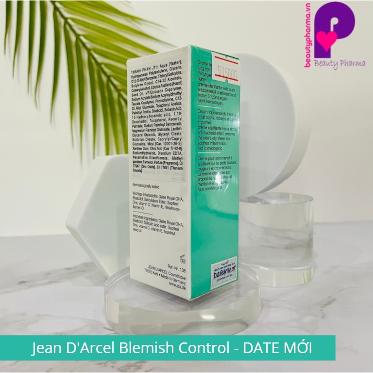 [CHÍNH HÃNG PHÒNG KHÁM DA]Kem dưỡng cho da mụn Jean D'Arcel Blemish Control jean darcel jean d arcel