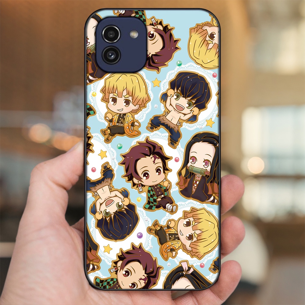 Ốp lưng Samsung A03 viền đen in hình Zenitsu Kimetsu no Yaiba