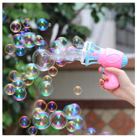 Súng Bắn Bong Bóng Xà Phòng 4 Nòng Có Quạt Dùng Pin