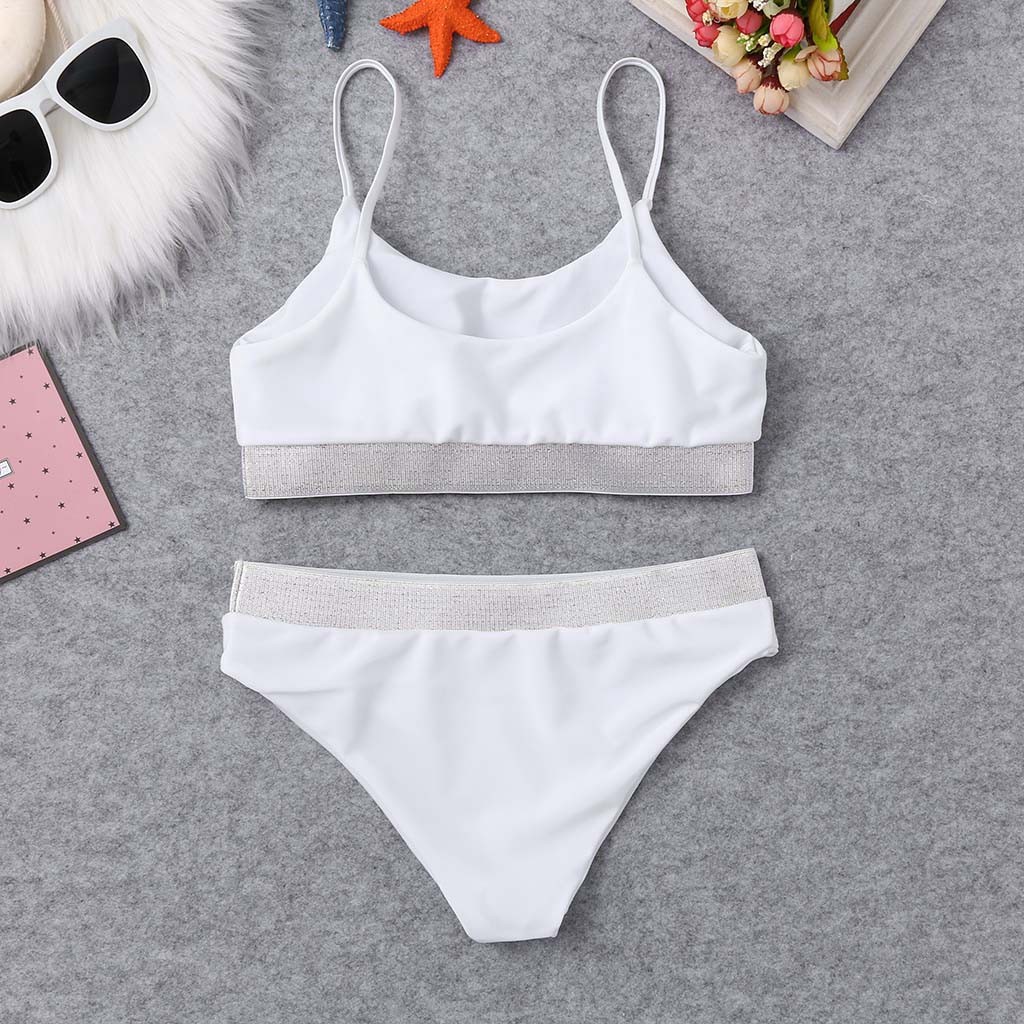 Bộ đồ bơi bikini hai mảnh màu trơn quyến rũ thời trang cho nữ | BigBuy360 - bigbuy360.vn