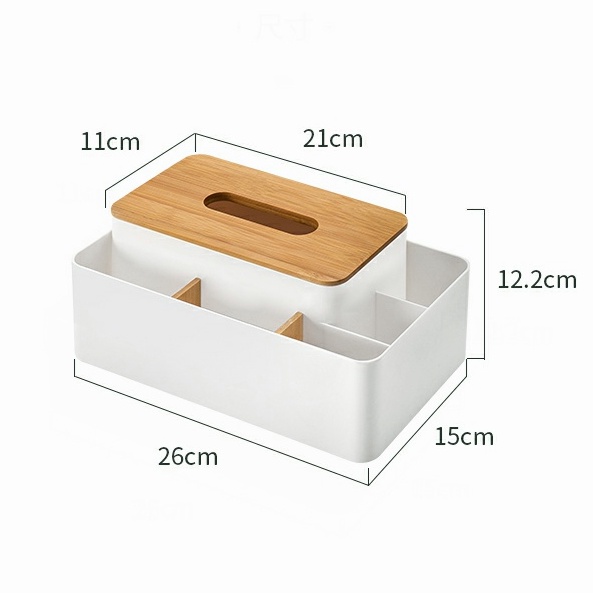 Hộp Đựng Khăn Giấy Có Ngăn Bên Cạnh Để Đồ Nhỏ Tiện Lợi NaChuan