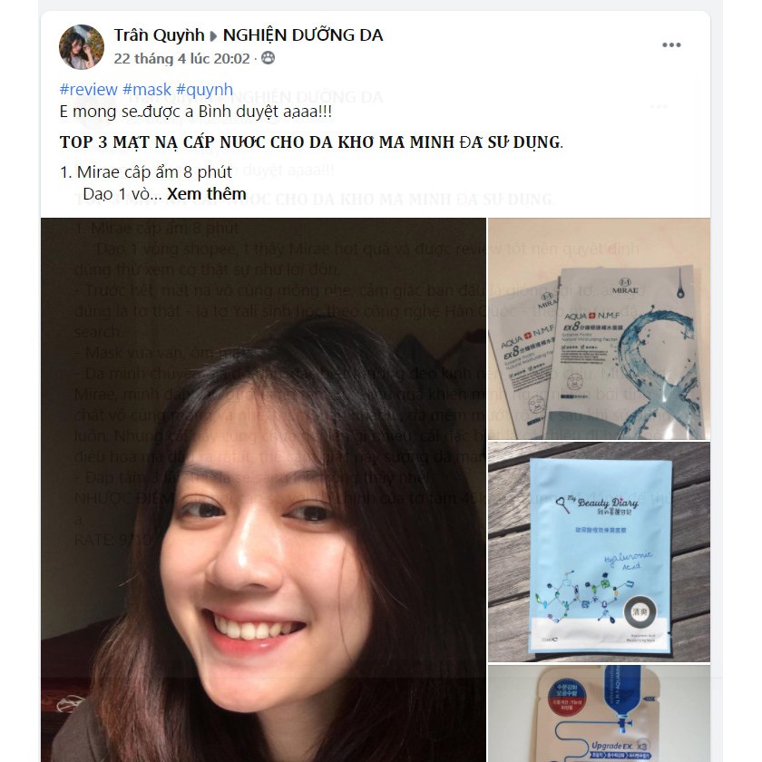 [Mã 77FMCGSALE1 giảm 10% đơn 250K] Mặt nạ giấy cao cấp Mirae | BigBuy360 - bigbuy360.vn