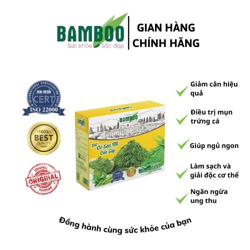 Bột cỏ lúa mì cần tây Bamboo hỗ trợ giảm cân hiệu quả, tăng cường sức khỏe ( Hộp 75g/ 15 gói)