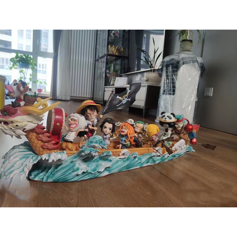 Mô Hình Team Luffy Đua Thuyền Rồng Siêu To, Figure Luffy - Mô Hình One Piece