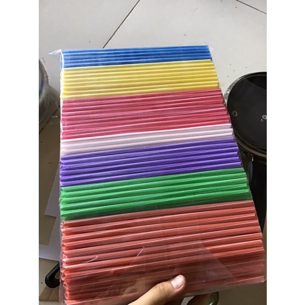 Ống hút nhựa 7 màu , ống hút nước mía bịch 400 ống