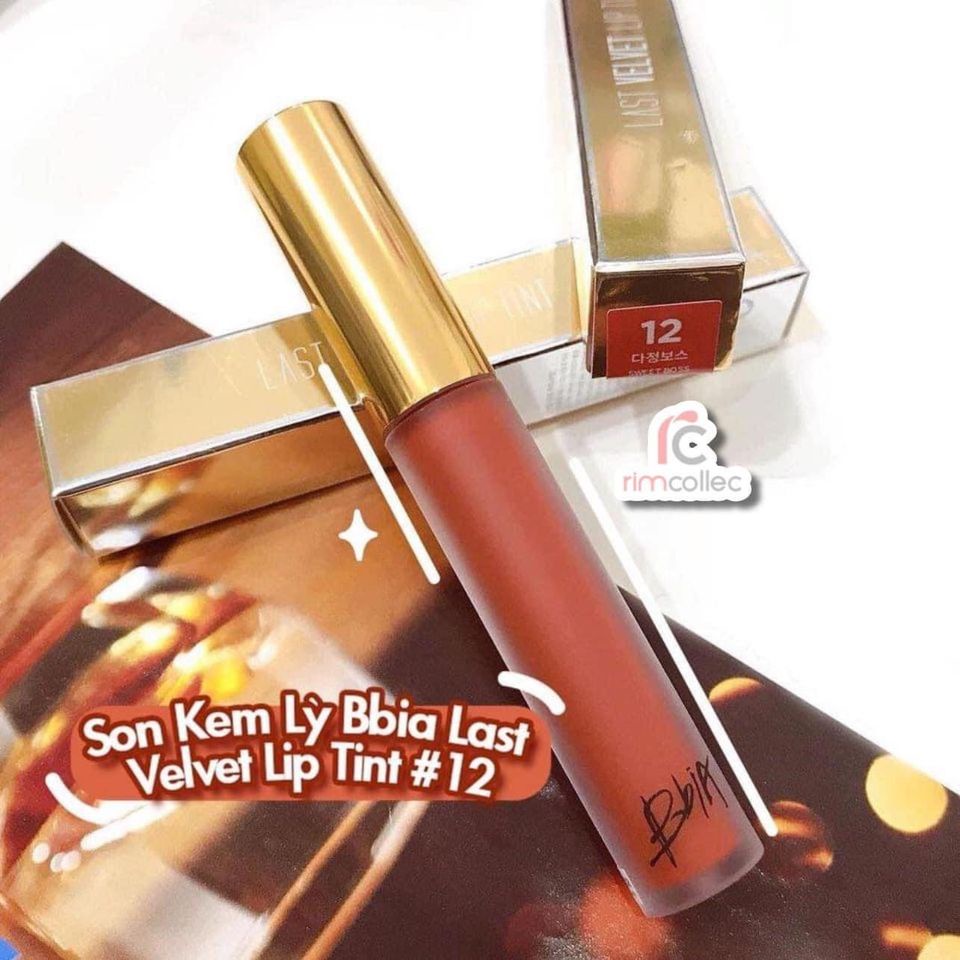 Son Kem Lì BBIA Last Velvet Lip Tint 12 - Cam Cháy