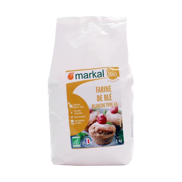 BỘT MỲ HỮU CƠ LÀM BÁNH MỲ T65 MARKAL (1kg) - Organic Bread Flour T65