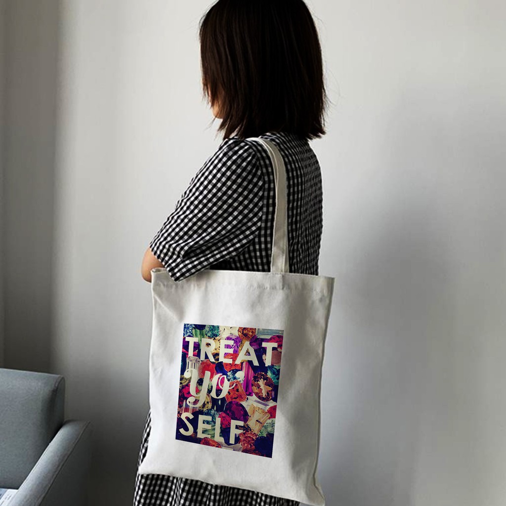 Túi Tote Canvas Du Lịch Thời Trang - Túi Vải Đeo Vai Nghệ Thuật mã TA034