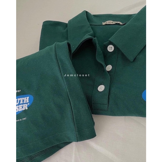 Set polo chất tổ ông form rộng unisex