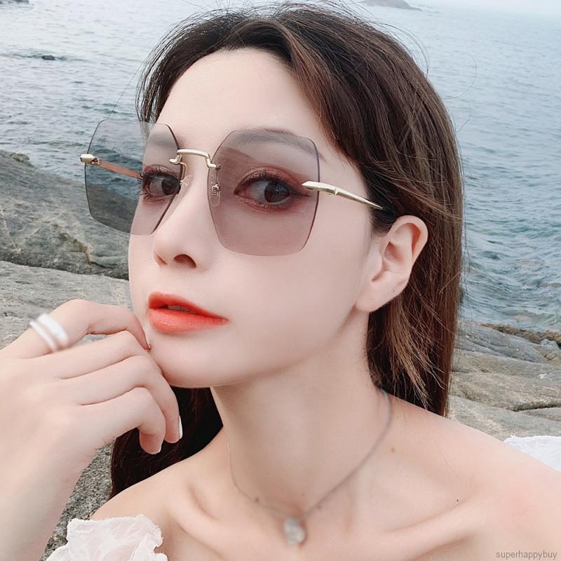 Kính mát không gọng thời trang phong cách retro