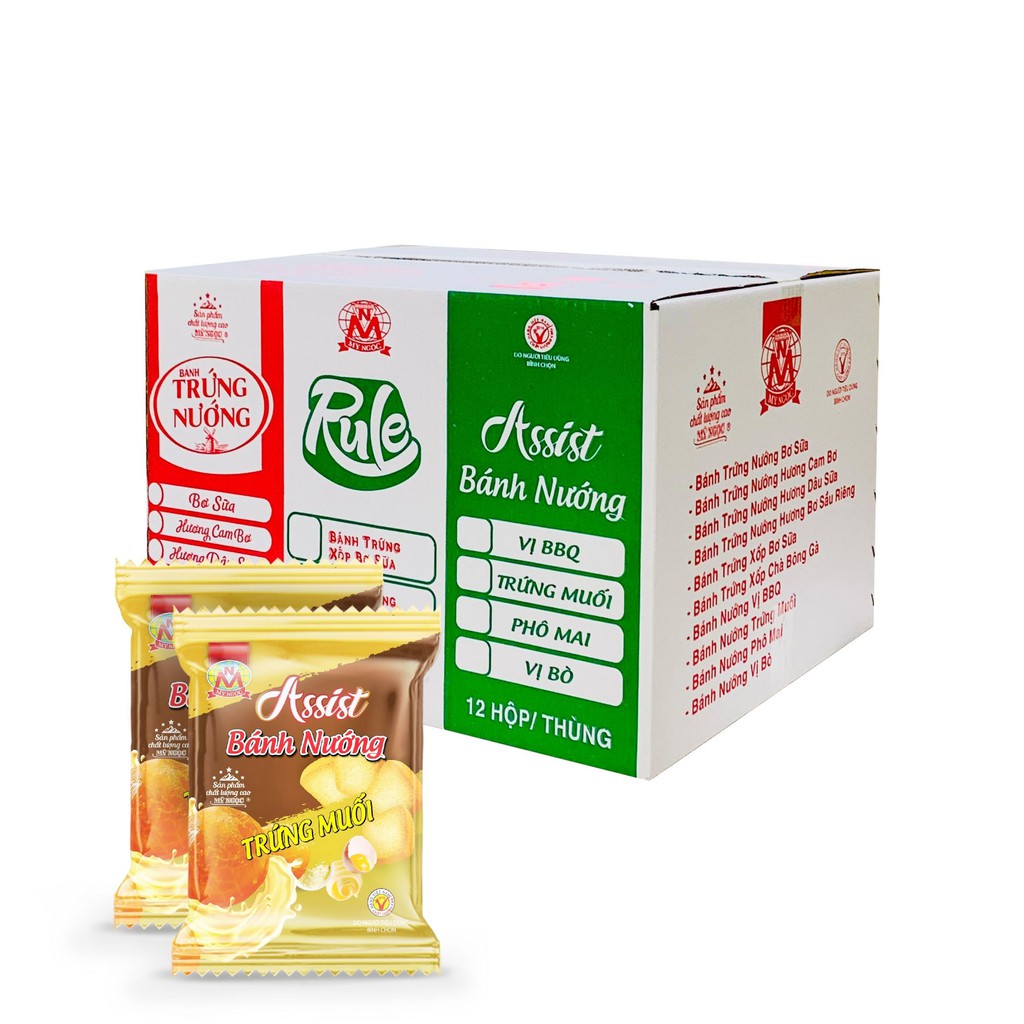 Assist 1Kg Bánh nướng TRỨNG MUỐI phô mai Mỹ Ngọc - Assist Baked Caked with Salted Egg Yolk 1Kg