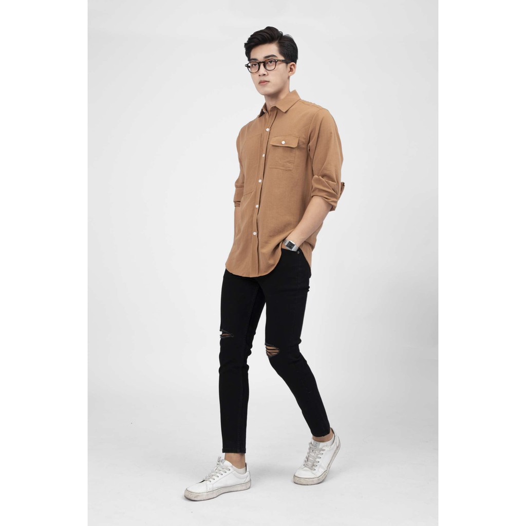 Áo sơ mi nam tay dài FEAER chất Linen thoáng Linen Silky | BigBuy360 - bigbuy360.vn