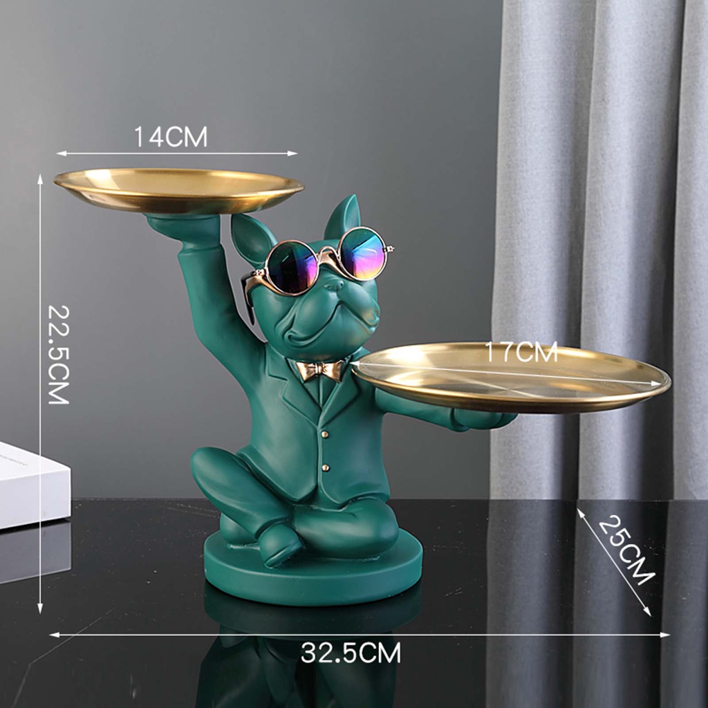 Mô Hình Tượng Chú Chó Pháp Sáng Tạo Bằng Nhựa Resin Cho Phòng Khách [Dolity2] [Dolity2]