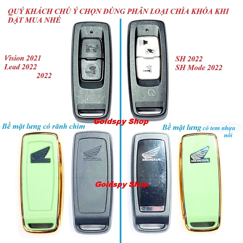 Ốp chìa khóa TPU Smartkey Honda 2022 Vision,SH Mode, SH, Air Blade, Lead, Vario, PCX - Bao bọc khóa Honda Smartkey