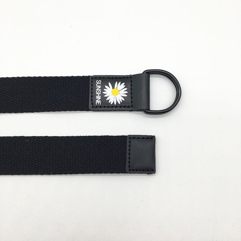 Thắt Lưng Vải Canvas Phối Khóa Chữ D Thời Trang Cho Nam Nữ