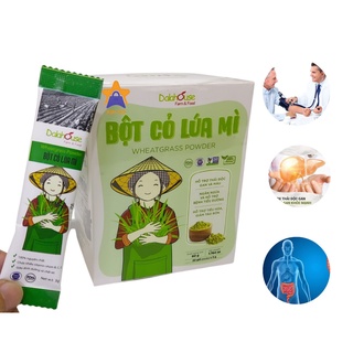 Bột cỏ lúa mì sấy lạnh nguyên chất thải độc gan Dalahouse 60g