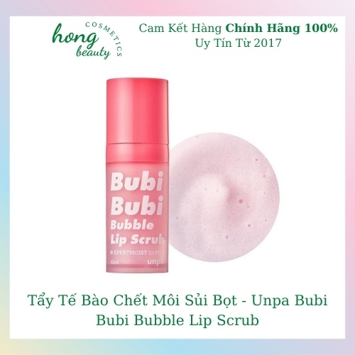 Tẩy tế bào chết môi sủi bọt Unpa Bubi Bubi Lip 12ml