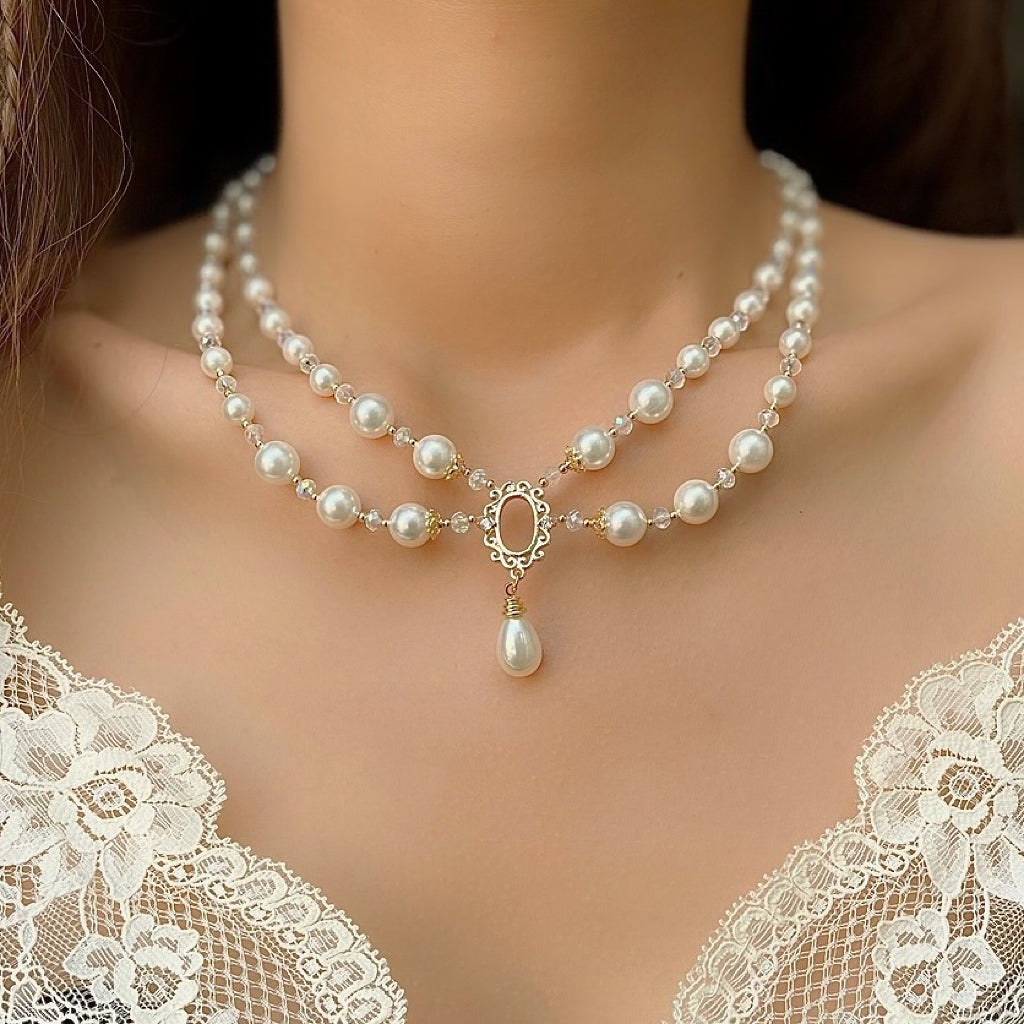 Dây Chuyền NT Nhân Tạo Phối Pha Lê Layer