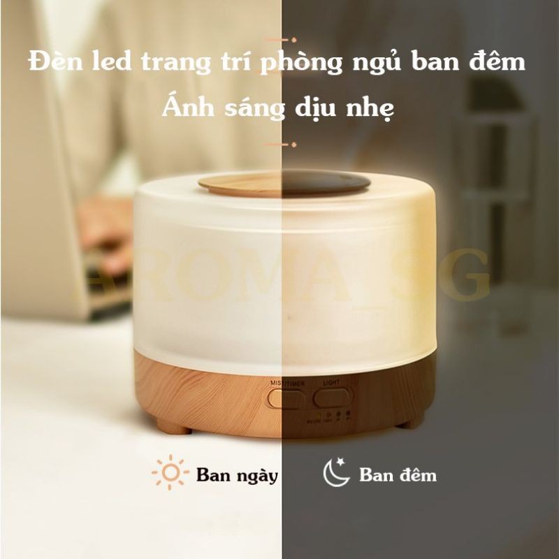 Máy xông tinh dầu TT02 ( Bảo hành 18T) khuếch tán siêu âm ,không dùng lõi bông có kèm Remot điều khiển tiện lợi