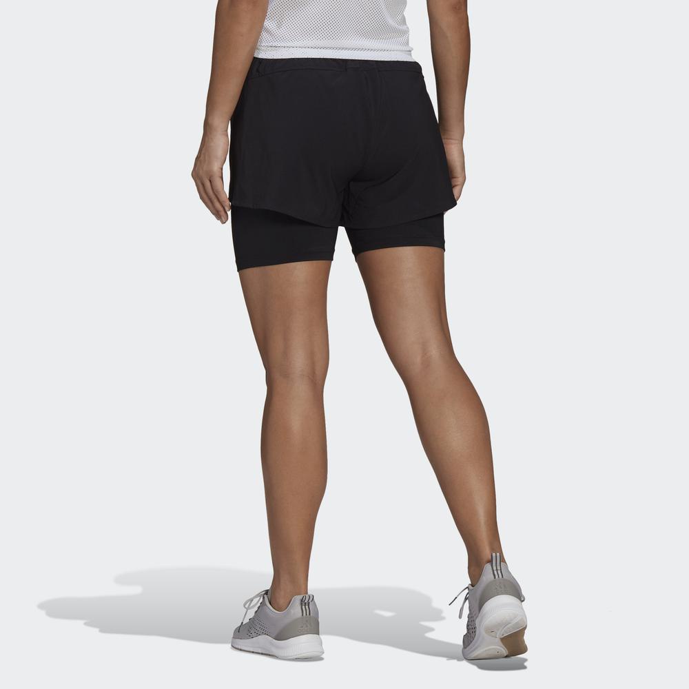 Quần Ngắn adidas TRAINING Nữ Quần short thể thao Primeblue Designed To Move 2-in-1 Màu đen GL4033