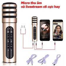 Mic Karaoke_Livestream Mobile Microphone C6 đa năng