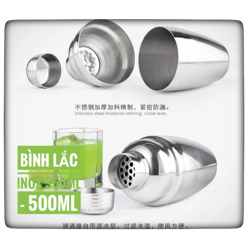 Binh lắc inox pha chế mini