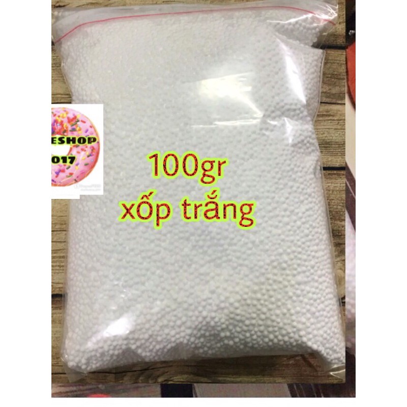 hạt xốp mix màu,hạt xốp trắng( 100gr ,150gr)