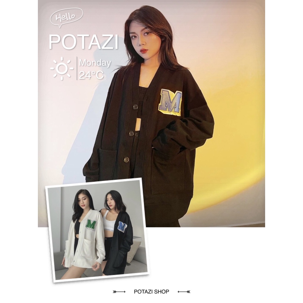 Áo Cardigan Len Mỏng Cho Nữ Phong Cách Ulzzang Logo Thêu AK06