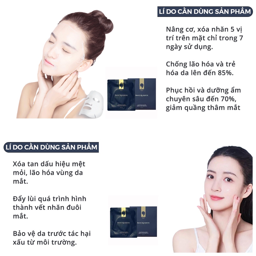 Mặt nạ dưỡng da giảm mụn chống lão hóa dưỡng ẩm trắng da Derm all Matrix LUVELA MN07